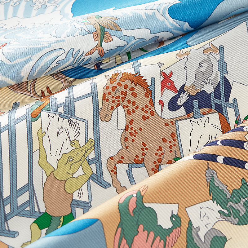 HERMÈSカレ90 Academia Hippicaアカデミア・ヒッピカ Lenço 90 Academia Hippica - Marrom | Hermès Brasil